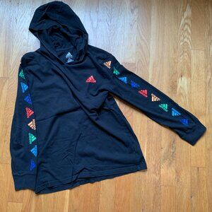 Rainbow Adidas Long Sleeve Kids Tee Size M 10/12